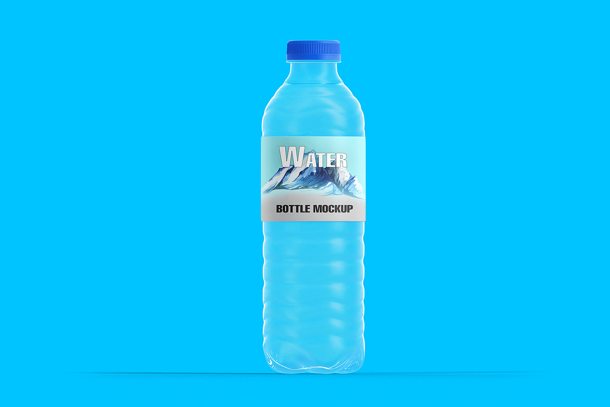 Plastic transparent bottle mockup, a Cups & Container Mockup by GraphicVil (Photo 6 of 9)