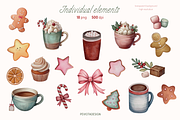 Cute watercolor Christmas collection, a Seasonal Illustration by Peviotadesign (Thumbnail 5 of 13)