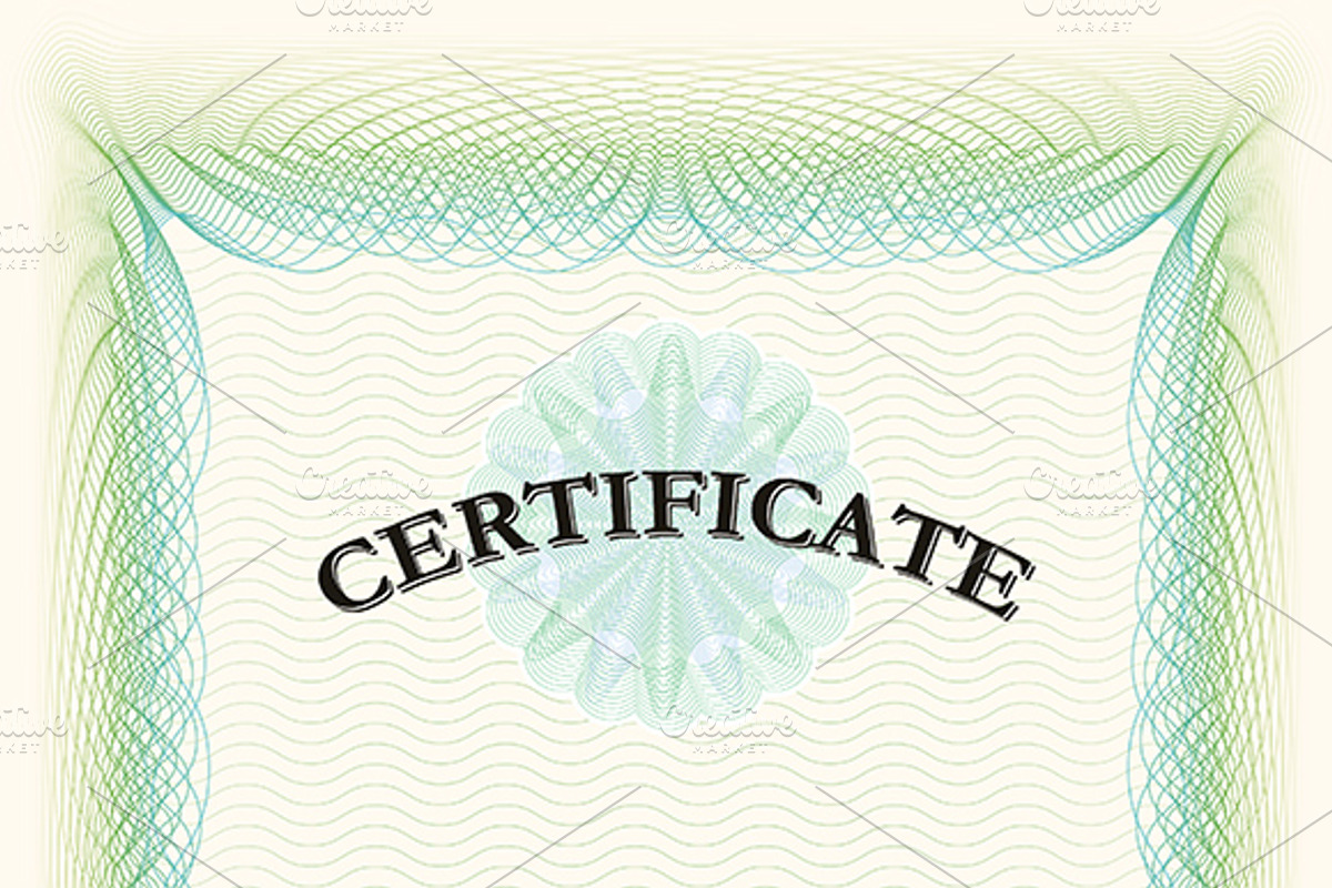 Certificate with green ornament, a Flyer Template by AK Design (Photo 2 of 4)