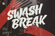 Swash Break; Brush Display Font, a Script Font by Eko Bimantara (Thumbnail 1 of 6)