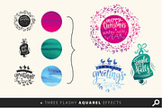 Christmas Calligraphic Badge Pack, a Decorative Illustration by Vitek Graphic (Thumbnail 7 of 7)