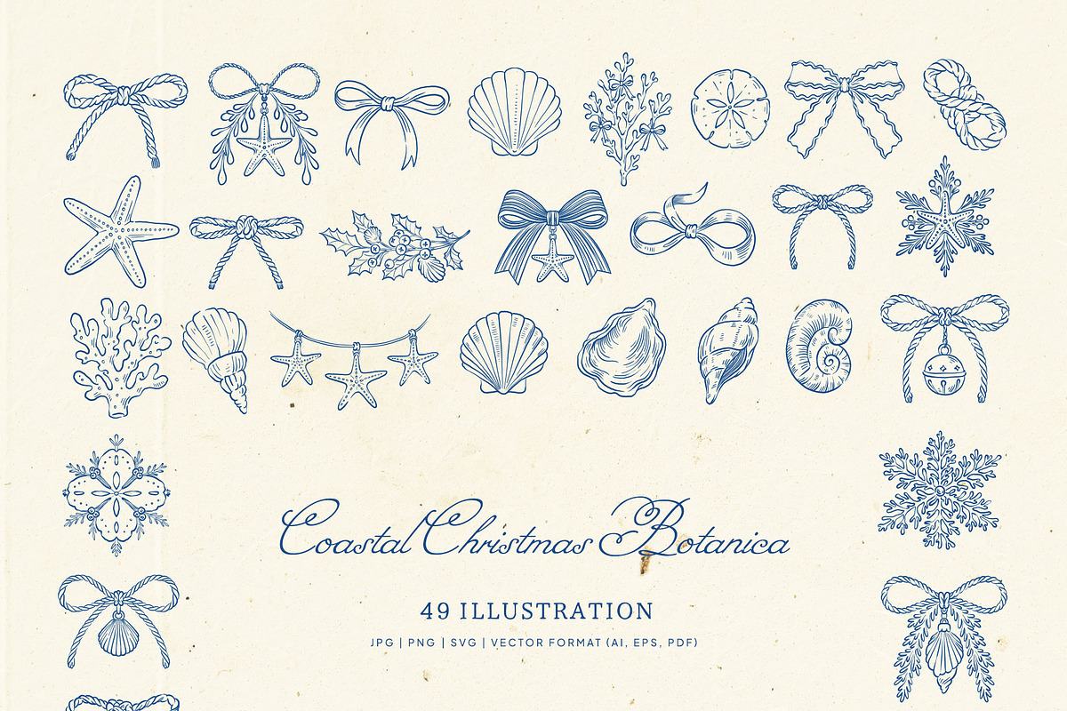 Coastal Christmas Illustration Kit, a Seasonal Illustration by KetteCreate (Photo 15 of 21)