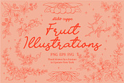Fruit Illustrations PNG EPS SVG, a Food Illustration by Cuppakeri (Thumbnail 1 of 2)