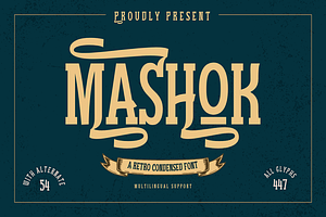 Mashok Retro Condensed Font