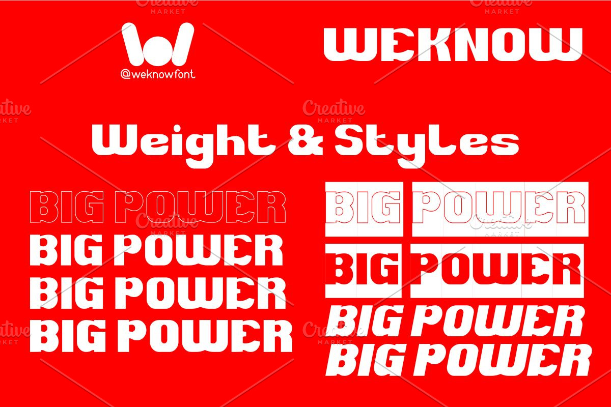 Big Power font, a Sans Serif Font by weknow (Photo 7 of 8)