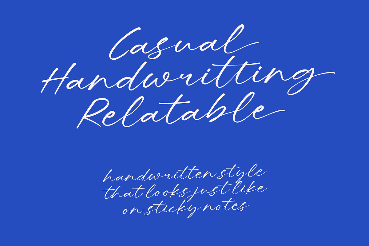 Letters Blushing Touch Sticky Note, a Script Font by Letterena Studios Script (Photo 8 of 15)
