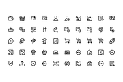 120 Modern E-commerce Shopping Icons, an Outline Icon by Icons Drop (Thumbnail 6 of 6)