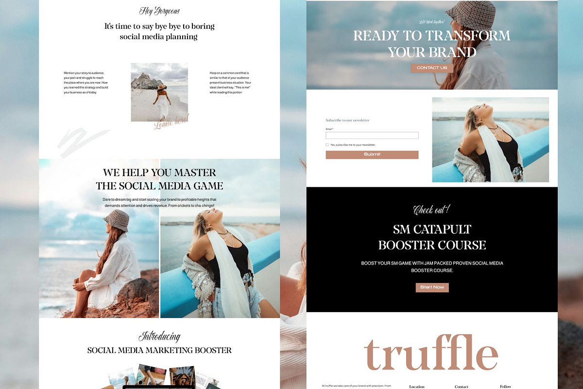 Social Media Wix Website Template, a Wix Template by Deepa Template Studio (Photo 3 of 16)