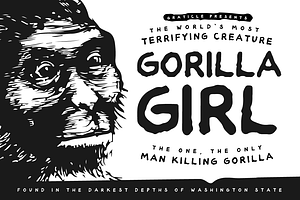 Gorilla Girl - Hand Drawn Font