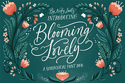 The Blooming Lovely Font Duo, a Script Font by Nicky Laatz (Thumbnail 1 of 28)