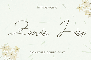 Zawin Linx Signature Script Font