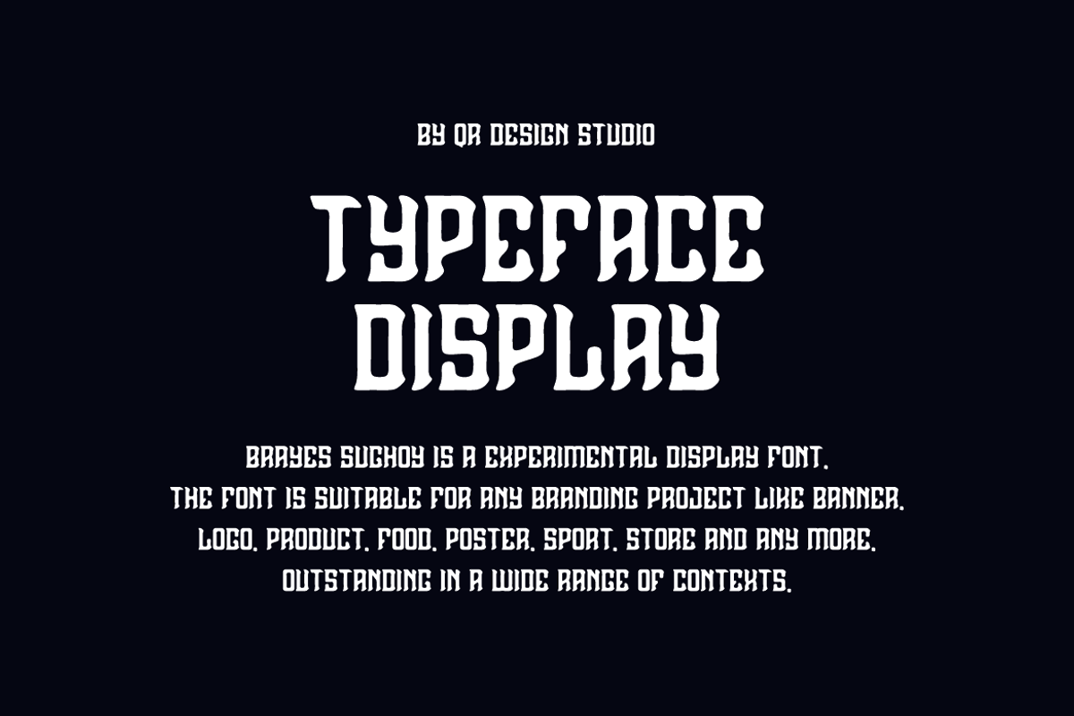 Brayes Sughoy - Experimental Font, a Blackletter Font by QR Design Studio (Photo 2 of 7)