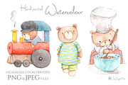 Cute Watercolour Bears, an Animal Illustration by Jen Digital Art (Thumbnail 2 of 4)