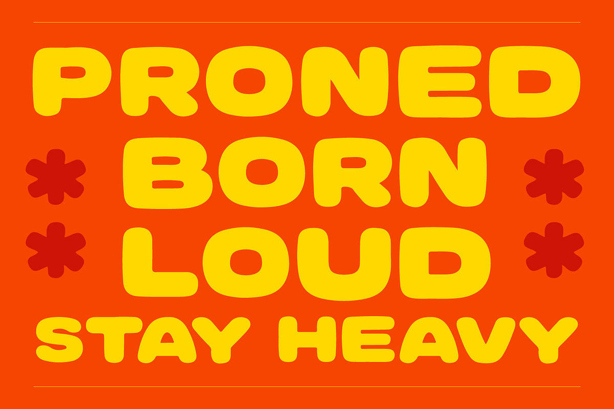 Proned Playful Bold Expanded Display, a Sans Serif Font by Maulana Creative (Photo 2 of 7)