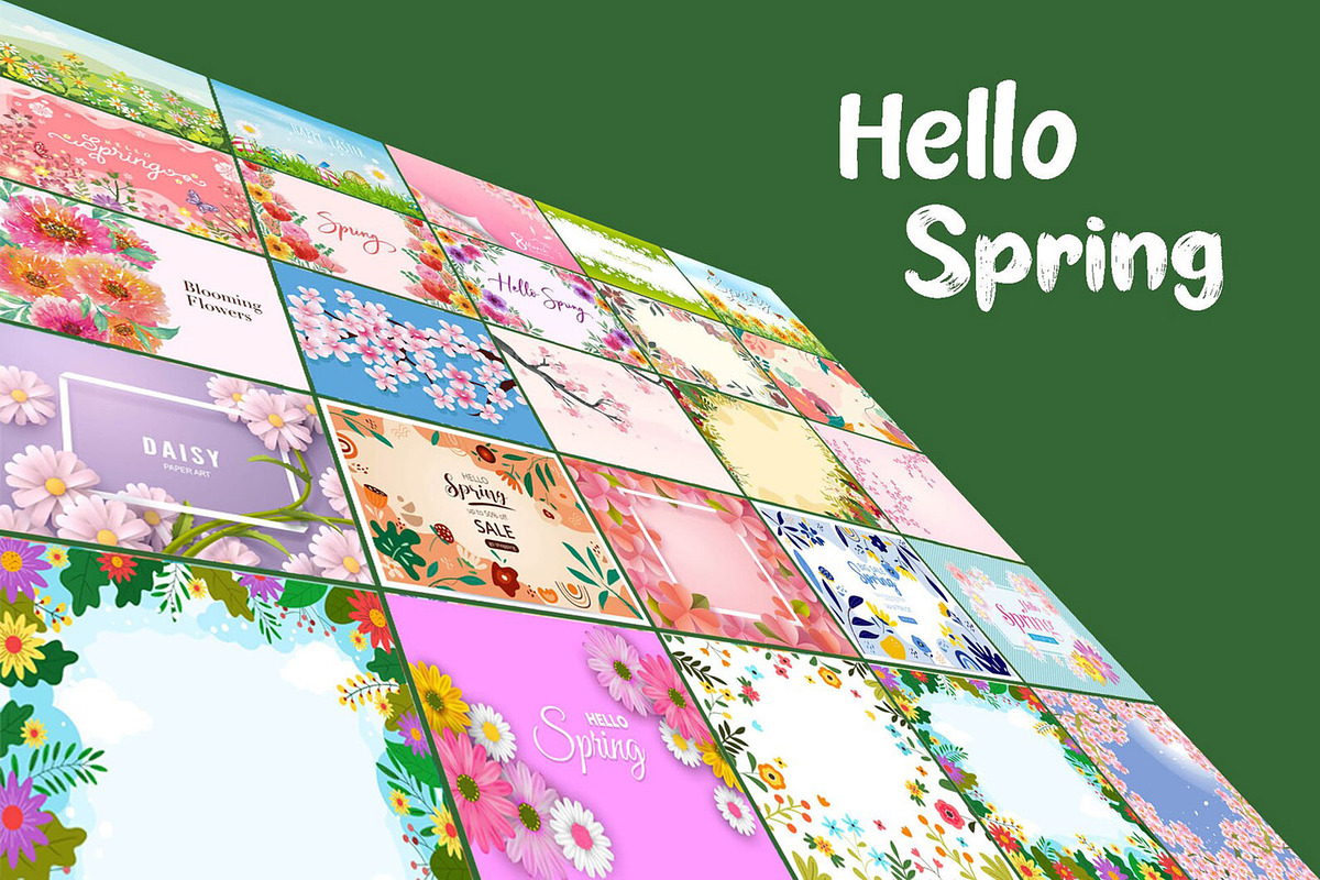 Spring Background Bundle, a Background Graphic by Digital Studio (Photo 3 of 3)