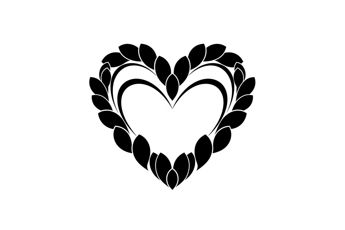 Floral Heart Frame Silhouette Pack, an Illustration by Artivon (Photo 5 of 49)