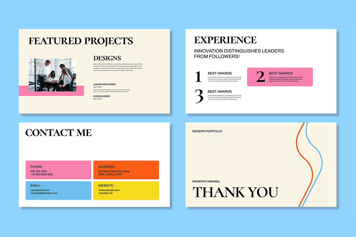 Modern Portfolio Presentation, a Presentation Template by Mighty-Slide (Photo 5 of 5)