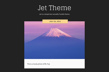 Jet theme for Tumblr