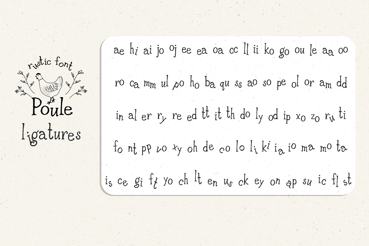 Poule Serif Rustic Font, a Serif Font by LABFcreations (Photo 3 of 16)