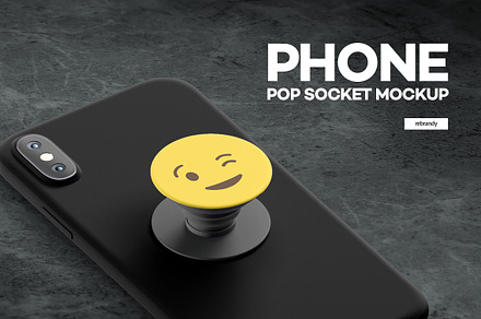 Phone Pop Socket Mockup, a Graphic by rebrandy