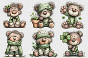 St Patrick’s Day Teddy Bear Clipart, an Illustration by DreamCafeArt (Thumbnail 5 of 6)