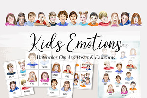 Kids Emotions - Watercolor Set