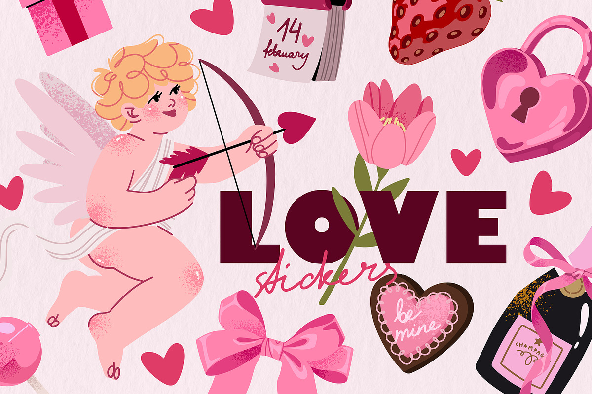 LOVE COLLECTION for Valentine's day, an Object Illustration by UnaAnya (Photo 1 of 8)