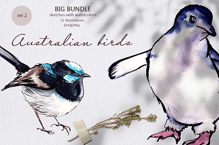 Australian birds. set 2