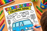 Transportation Coloring Book for Kid, an Education Illustration by Mohammad Sarfaraz (Thumbnail 15 of 17)
