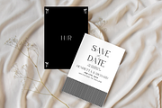 Classic Black & White Save The Date, a Stationery Template by Evara Creative Agency (Thumbnail 2 of 7)