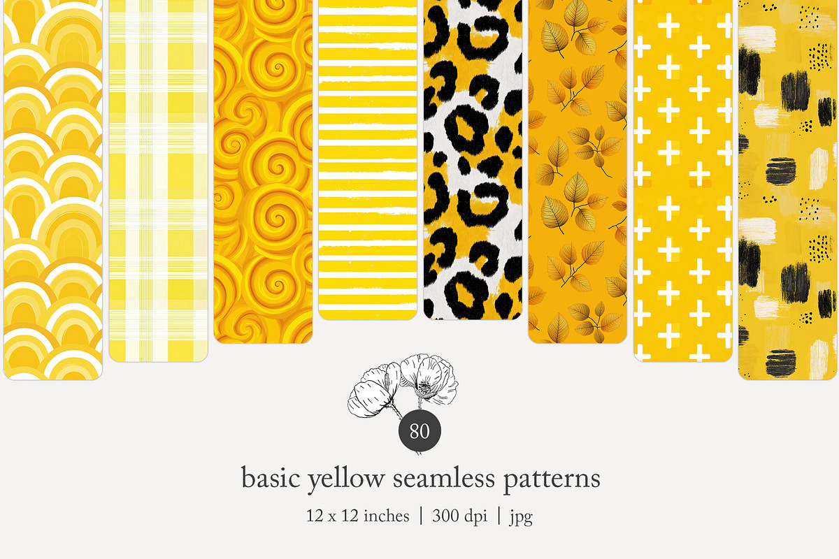 80 yellow geometric seamless pattern, a Pattern Graphic by Poppy Lane Studio (Photo 1 of 11)