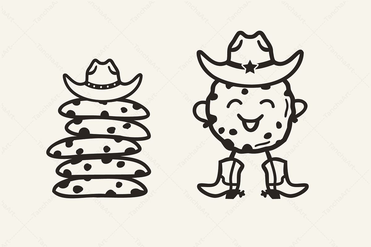 Cowboy Cookie SVG Clipart | Western, a Graphic by TanchaArt (Photo 2 of 10)