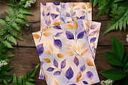 Elegant Purple Leaves Digital Paper, a Background Graphic by V Design Creator (Thumbnail 12 of 12)