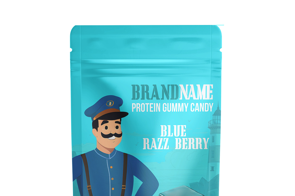 Protein Gummy pouch label Template, a Templates & Theme by FOXSTUDIO001 (Photo 2 of 5)