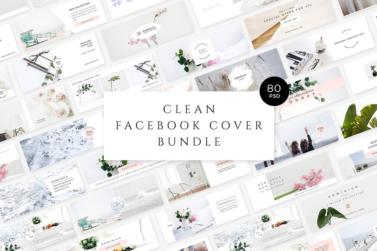 Clean Facebook Cover Bundle, a Social Media Template by Swiss_cube (Photo 1 of 6)