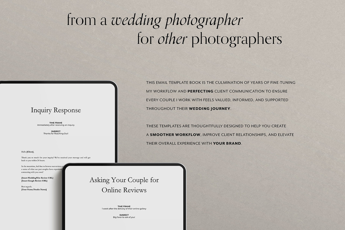 Wedding Photographer Email Templates, an Email Template by Cagdas Yoldas (Photo 3 of 7)