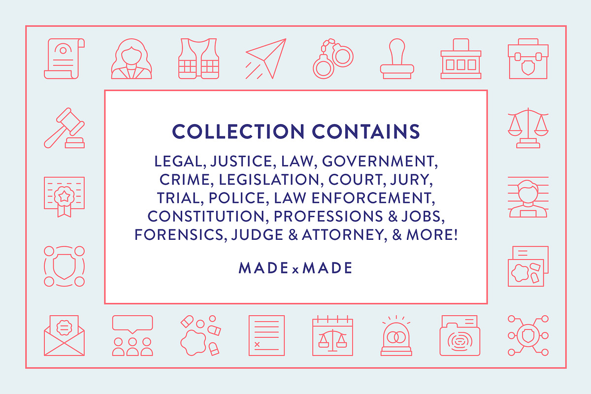 Legal Line Icons, an Outline Icon by Made by Made (Photo 2 of 8)