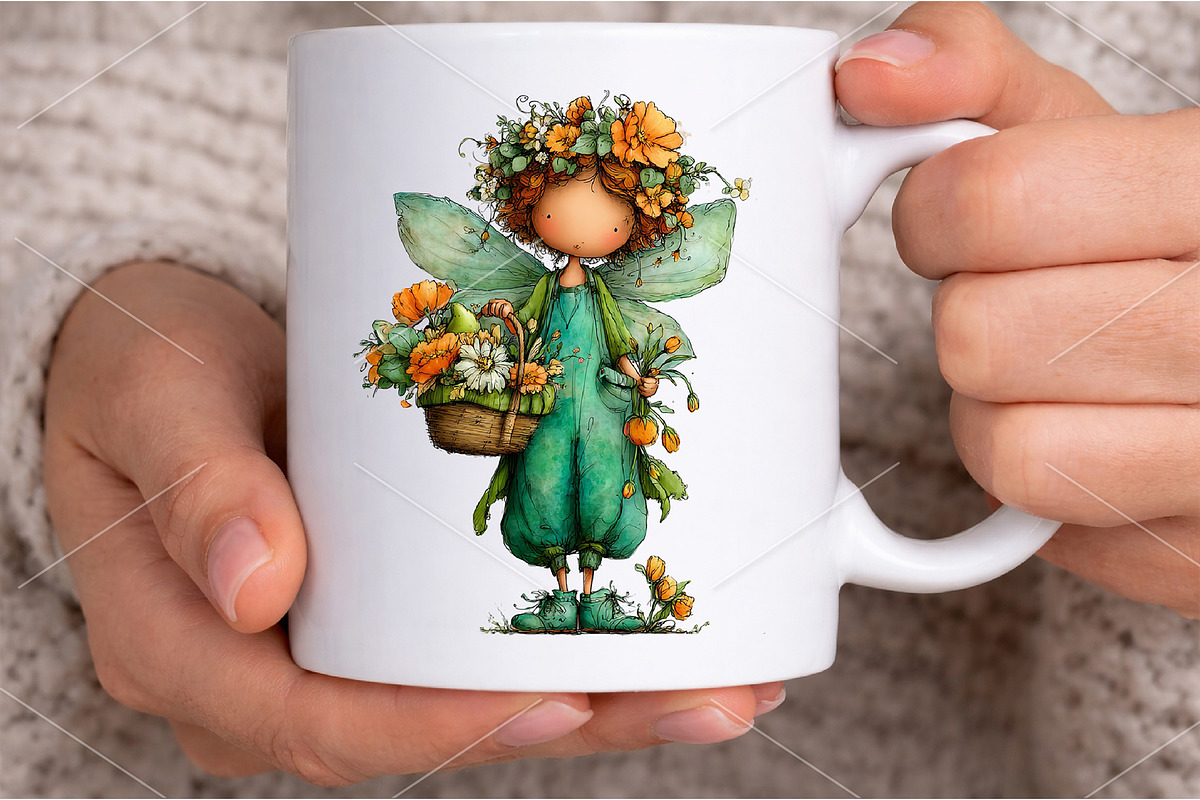Whimsical Summer Fairy Clipart PNG, a Seasonal Illustration by Canvas Craft (Photo 5 of 6)