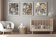 Watercolor Timeless Clockwork Mechan, a Graphic by Fun Digital (Thumbnail 2 of 4)
