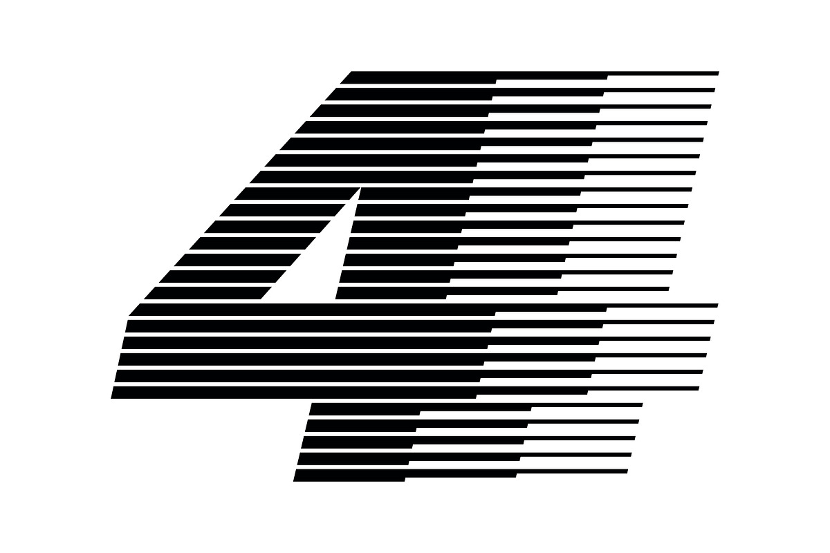 Number 4 speed motion lines logo, a Branding & Logo Template by Leksono (Photo 2 of 2)