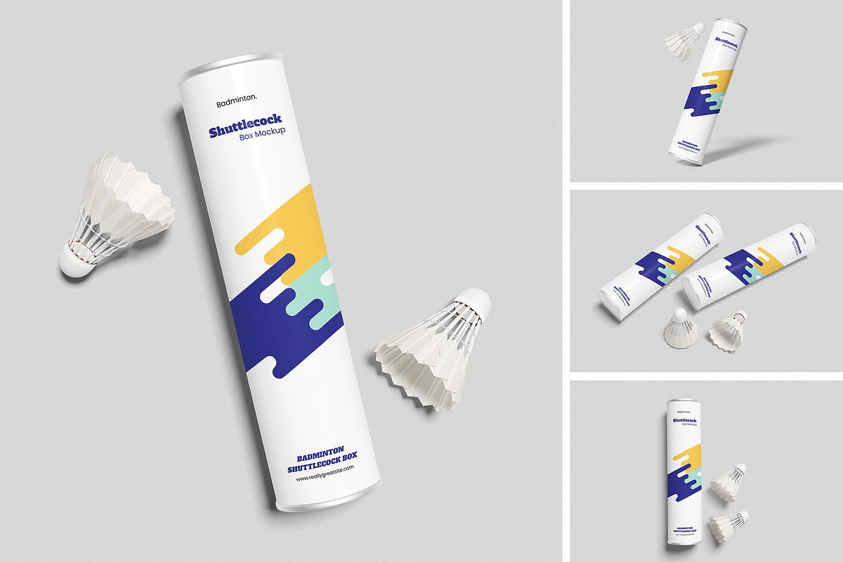 Badminton Shuttlecock Mockup, a Product Mockup by swsi-studio (Photo 1 of 5)