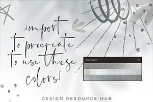 Grey Satin Procreate Color Palette