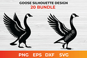 Goose Silhouette Design bundle, an Animal Illustration by bossdesigner (Thumbnail 2 of 3)