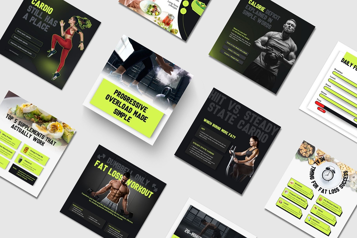 Canva Gym & Fitness Instagram Post