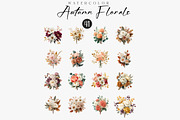 Autumn Florals Watercolor Bouquets, an Illustration by CreationArt (Thumbnail 3 of 3)