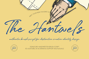 The Hantwels Signature Handwritten, a Script Font by Letterena Studios Script