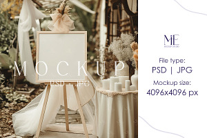 Square Wood Sign Mockup, Sign Mockup, a Mockup by Mie Mockup Studio