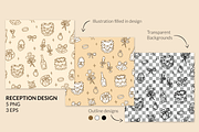 Wedding Hand drawn Pattern Set, a Pattern Graphic by CreativeChristiana (Thumbnail 4 of 7)
