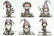 Whimsical Christmas Gnome Clipart, an Illustration by Creative Art (Thumbnail 5 of 10)