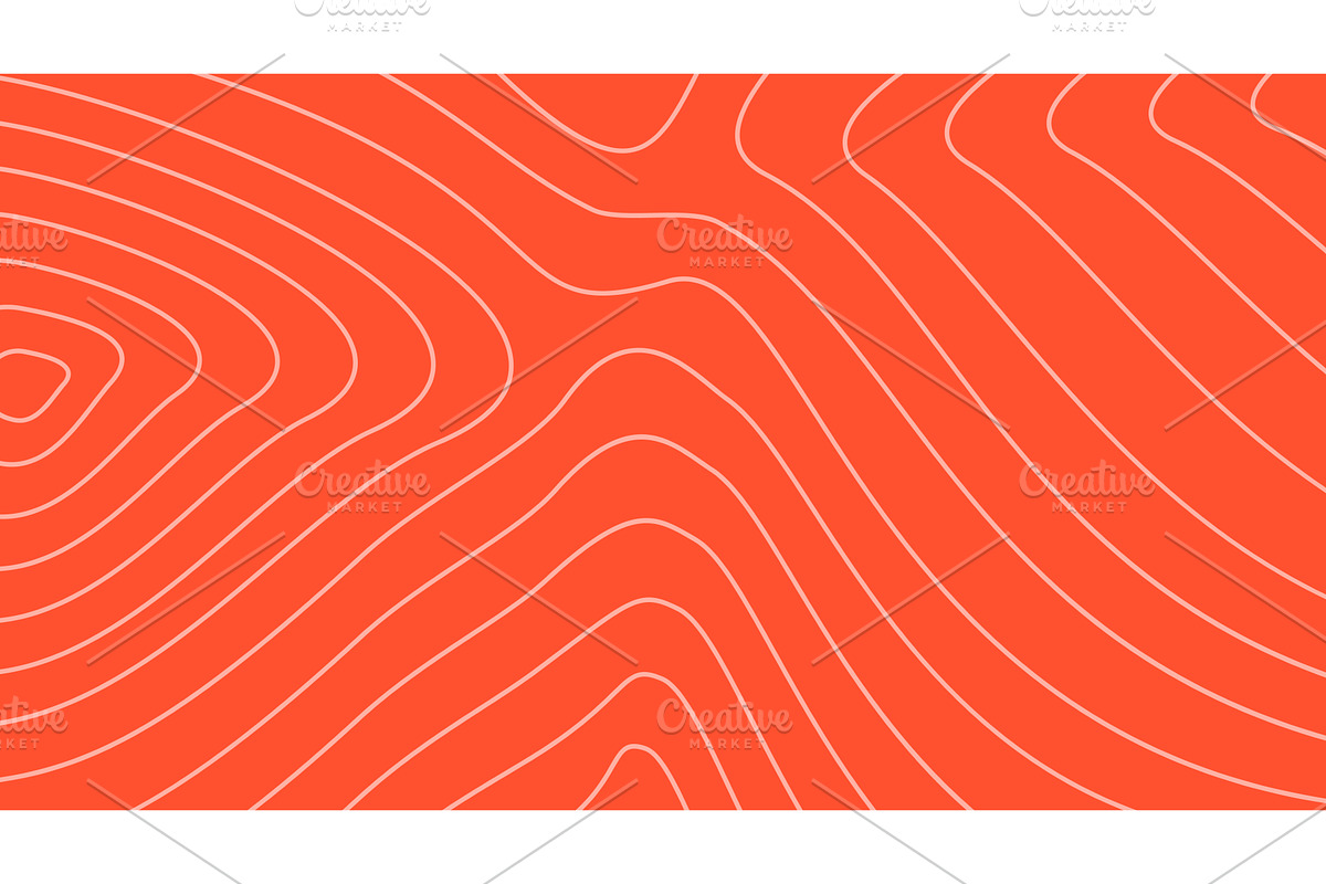Salmon fish meat pattern, an Animal Illustration by Vector Tradition (Photo 1 of 3)